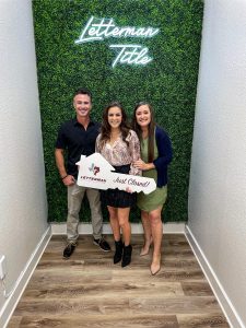 Hannah at mortgage closing in college station